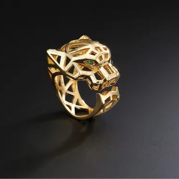 Adjustable - Gold Plated Leopard Ring 2025 Trendy.NWT - Picture 4 of 7